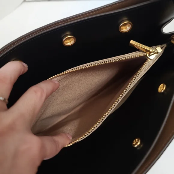 Tory Burch | Lee Radziwill Snake Embossed Small Double Bag in Aspen Multi - Picture 13 of 16